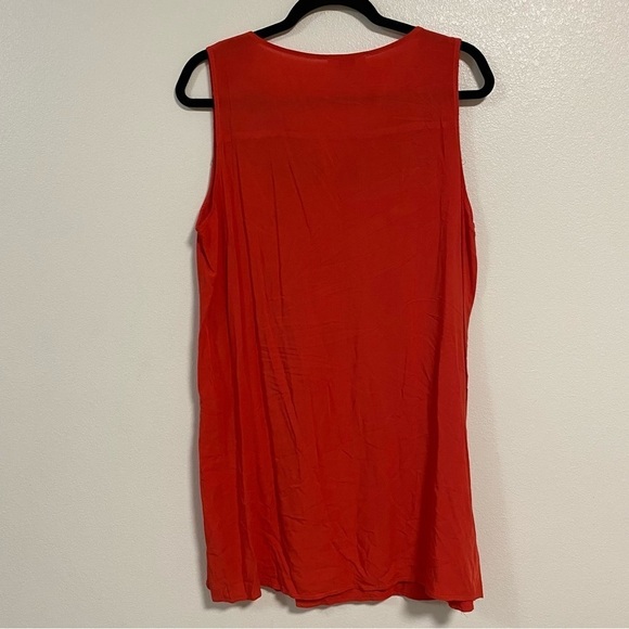 Umgee Embroidered Sleeveless Mini Dress Red Orange Size Large - Picture 6 of 14